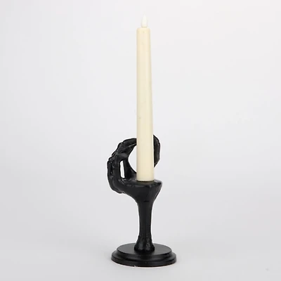 Black Skeleton Hand Taper Candle Holder