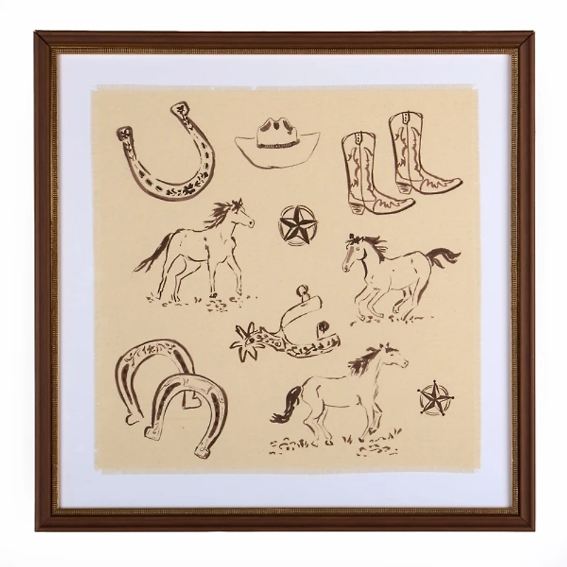 Western Icons Framed Art Print