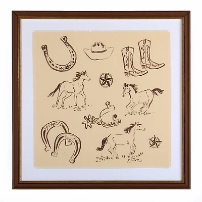 Western Icons Framed Art Print