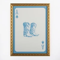 Blue Ace Boots Framed Art Print