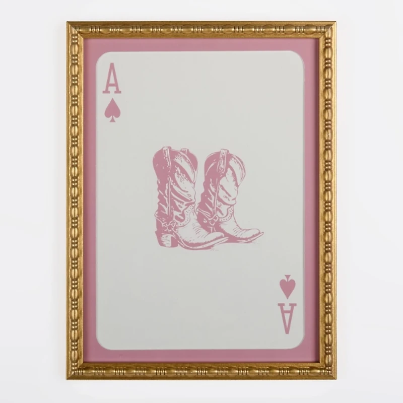 Pink Ace Boots Framed Art Print