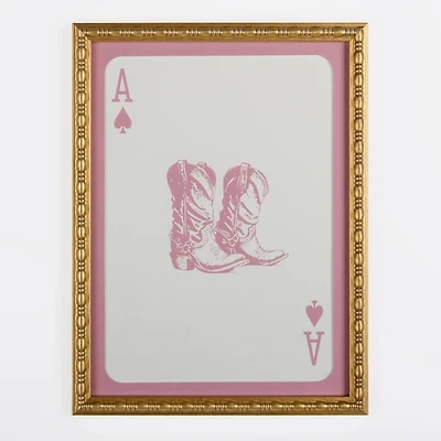 Pink Ace Boots Framed Art Print