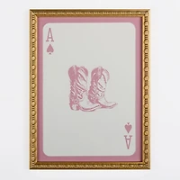Pink Ace Boots Framed Art Print
