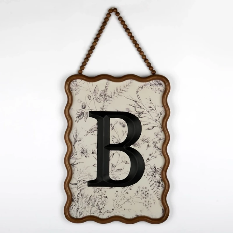 Toile Monogram B Wavy Wall Plaque