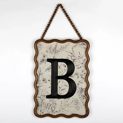 Toile Monogram B Wavy Wall Plaque