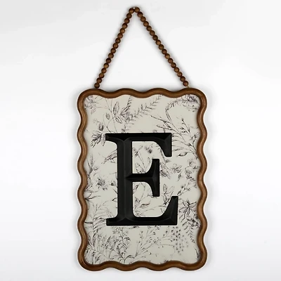 Toile Monogram E Wavy Wall Plaque