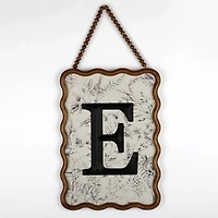 Toile Monogram E Wavy Wall Plaque
