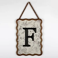 Toile Monogram F Wavy Wall Plaque