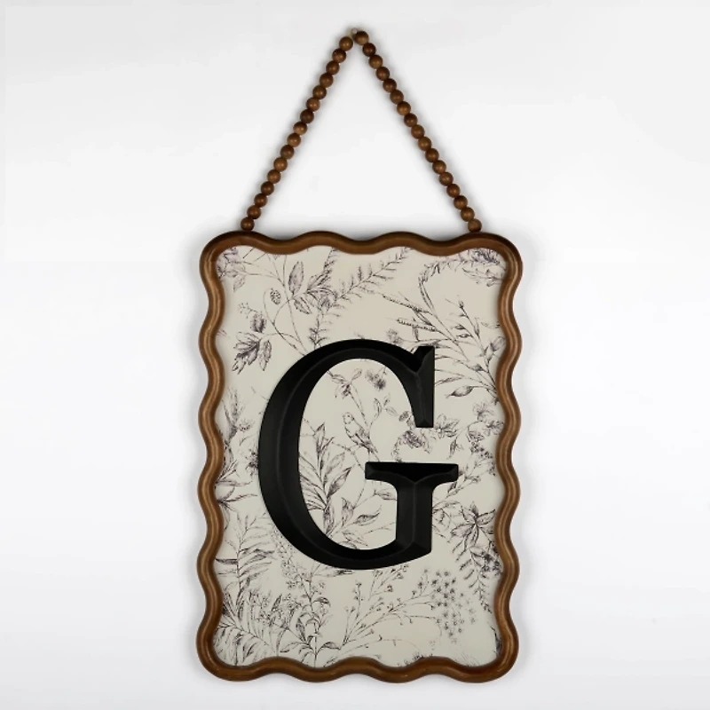 Toile Monogram Wavy Wall Plaque
