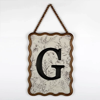 Toile Monogram Wavy Wall Plaque