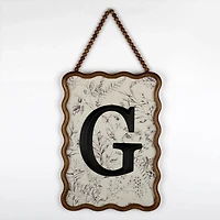 Toile Monogram Wavy Wall Plaque