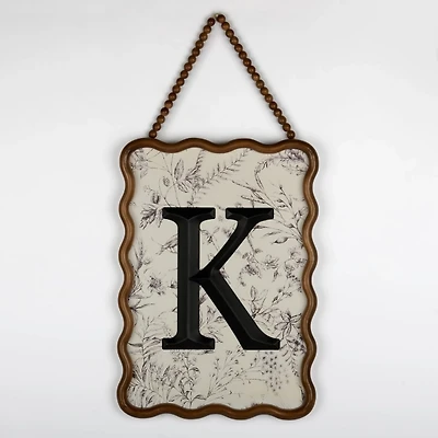 Toile Monogram K Wavy Wall Plaque