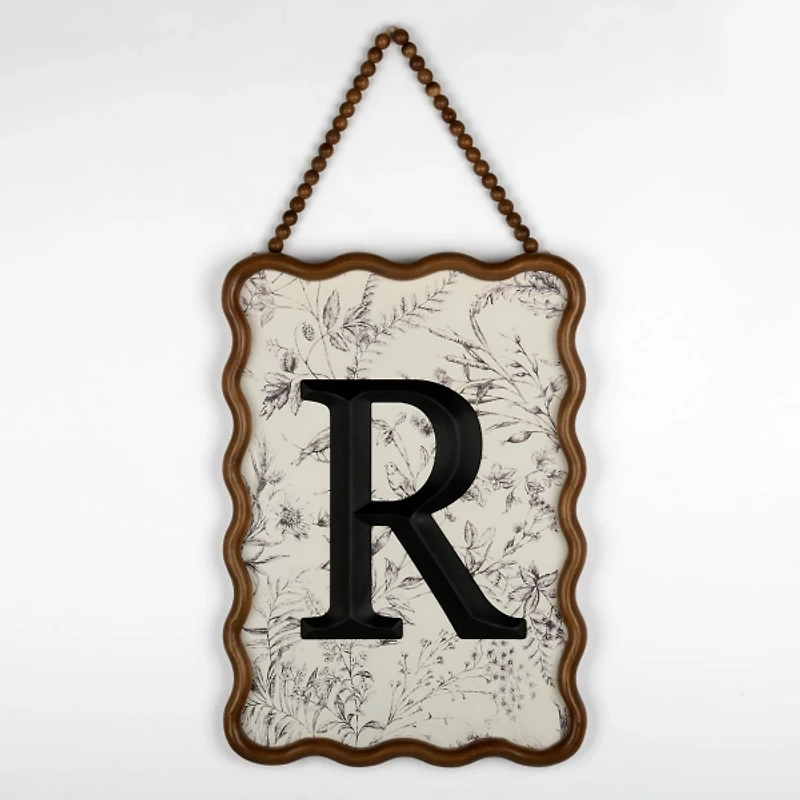 Toile Monogram R Wavy Wall Plaque
