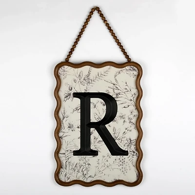 Toile Monogram R Wavy Wall Plaque