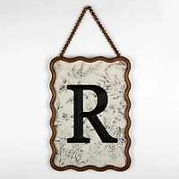 Toile Monogram R Wavy Wall Plaque