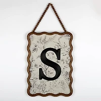 Toile Monogram S Wavy Wall Plaque