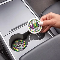 Mardi Gras Icon Car Coasters, 3-pack