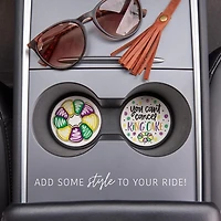 Mardi Gras Icon Car Coasters, 3-pack