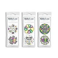 Mardi Gras Icon Car Coasters, 3-pack
