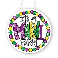 Mardi Party Door Hanger