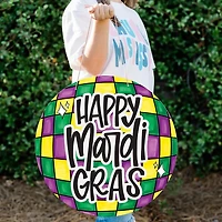 Mardi Gras Disco Ball Door Hanger