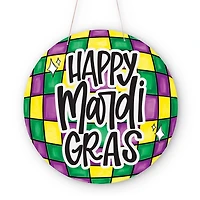 Mardi Gras Disco Ball Door Hanger