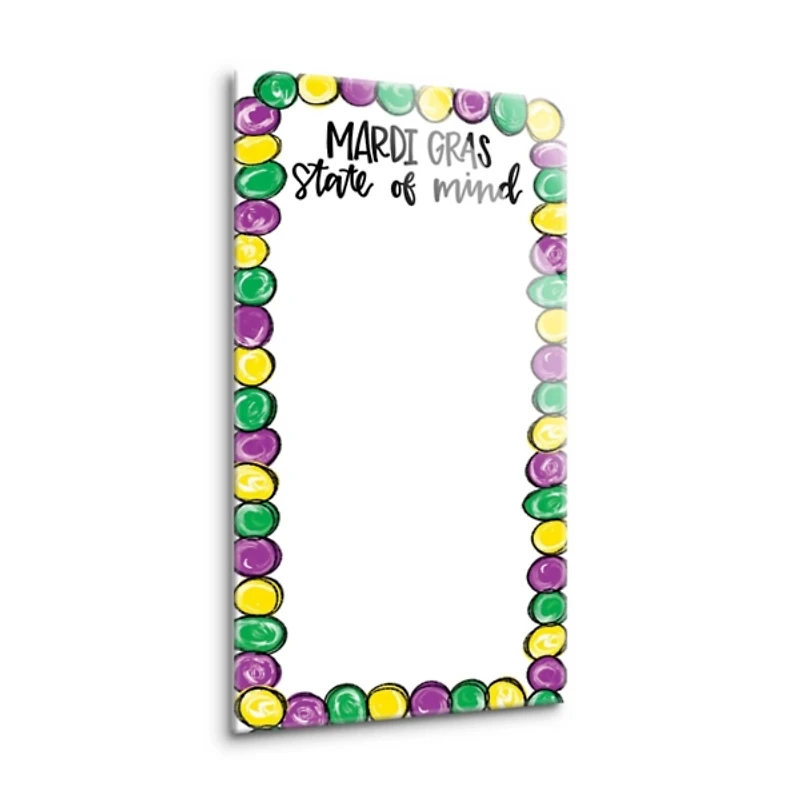Mardi Gras State of Mind Dry Erase Board