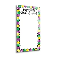 Mardi Gras State of Mind Dry Erase Board