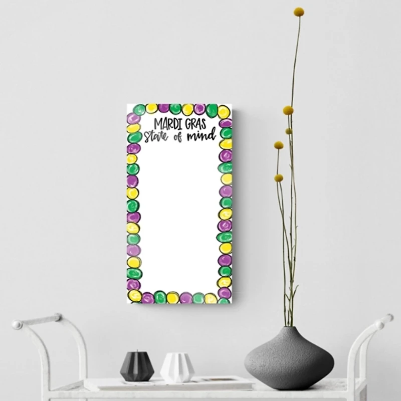 Mardi Gras State of Mind Dry Erase Board