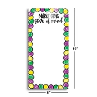 Mardi Gras State of Mind Dry Erase Board