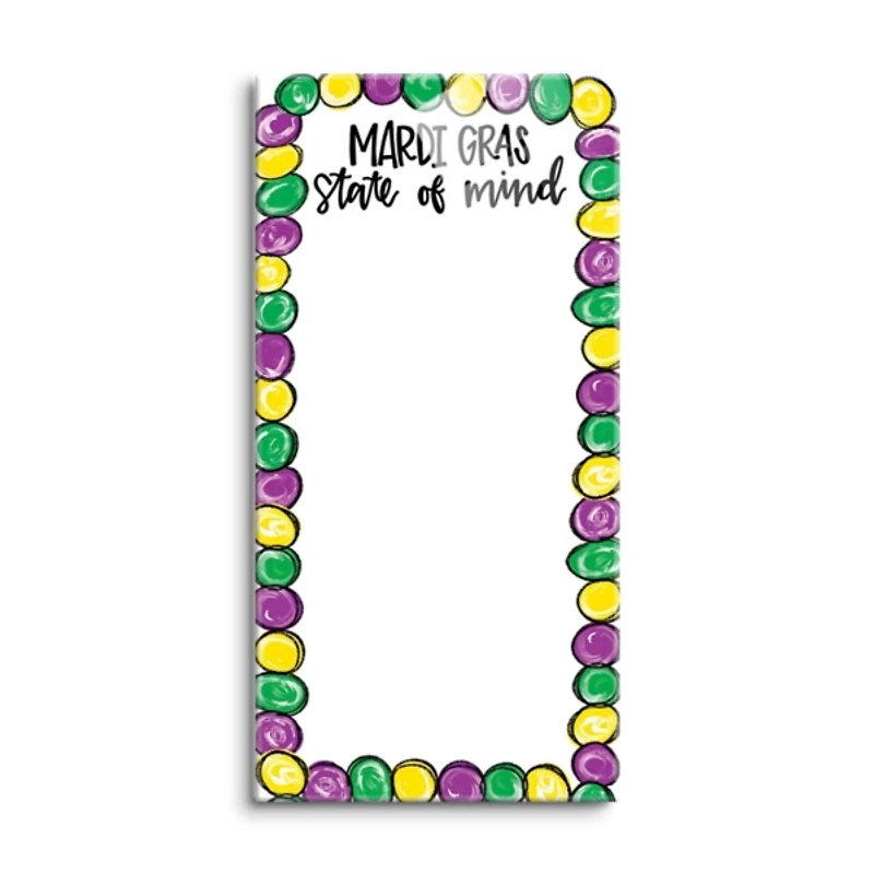 Mardi Gras State of Mind Dry Erase Board