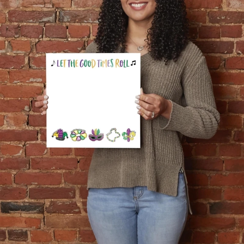 Mardi Gras Let the Good Times Roll Dry Erase Board