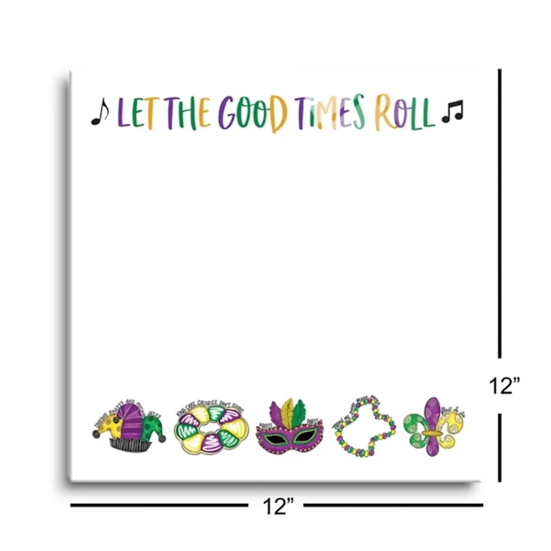 Mardi Gras Let the Good Times Roll Dry Erase Board