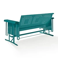 Turquoise Metal Retro Outdoor Sofa Glider