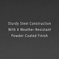 Black Metal Bistro Outdoor Dining Chairs, Set of 2