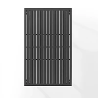 Black Metal Slatted Outdoor Dining Table