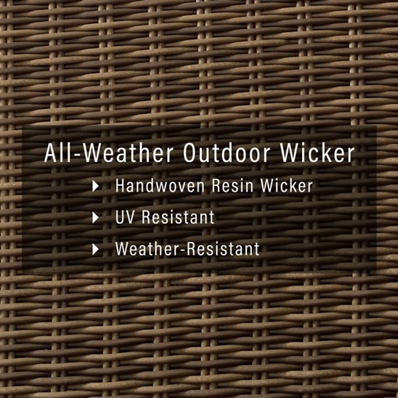 Brown Wicker 4-pc. Outdoor Conversation Set