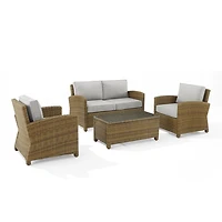 Brown Wicker 4-pc. Outdoor Conversation Set