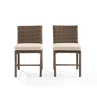 Sand Upholstered 2-pc. Outdoor Dining Chair Set