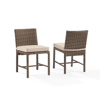 Sand Upholstered 2-pc. Outdoor Dining Chair Set
