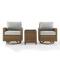 Swivel Chair & Table 3-pc. Outdoor Set