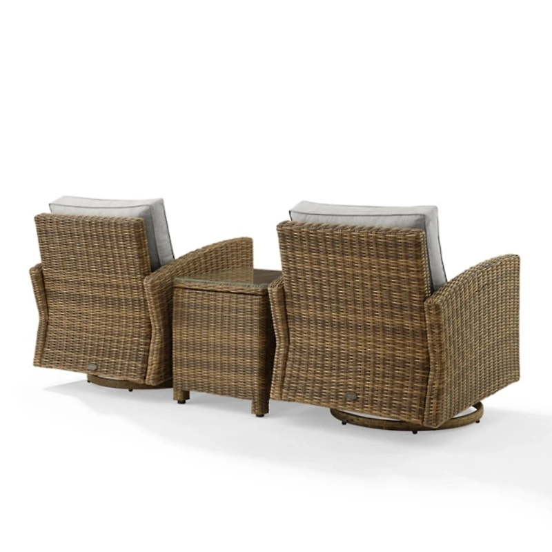 Swivel Chair & Table 3-pc. Outdoor Set