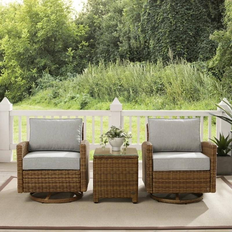 Swivel Chair & Table 3-pc. Outdoor Set