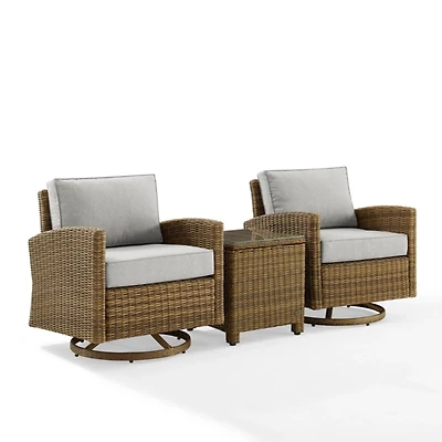 Swivel Chair & Table 3-pc. Outdoor Set
