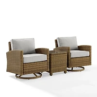 Swivel Chair & Table 3-pc. Outdoor Set