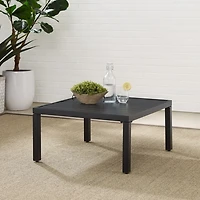 Black Metal Low Profile Outdoor Coffee Table