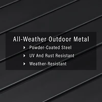 Black Metal Low Profile Outdoor Coffee Table