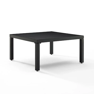 Black Metal Low Profile Outdoor Coffee Table