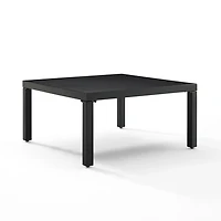 Black Metal Low Profile Outdoor Coffee Table