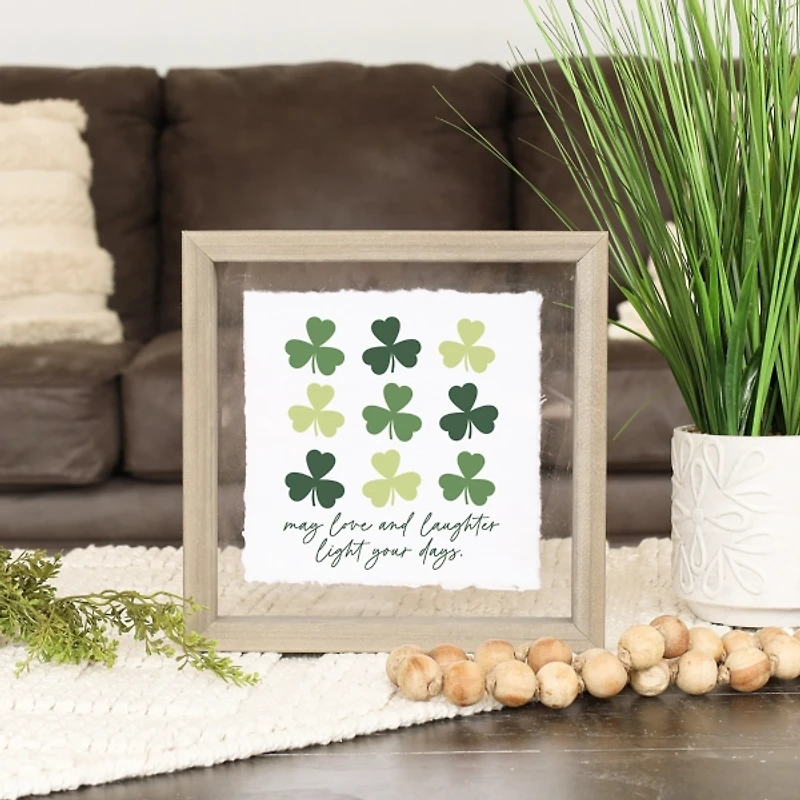 Light Your Days Clover Framed Art Print